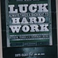 Hard work sign at kentucky derby