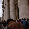 The crowds at St Peter’s Basilica on Good Friday