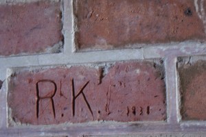 Initials engraved to be remembered forever at an old Fort