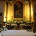 delle fatte church altar with flowers