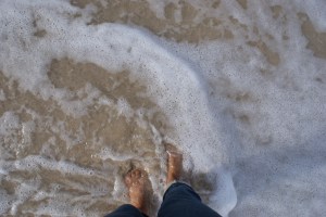 dipping my feet in water in cuba