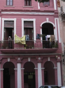 Pink House in the middle of the Prado